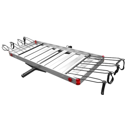 Tow Tuff Aluminum Cargo Carrier w/Bike Rack TTF-2762ACBR